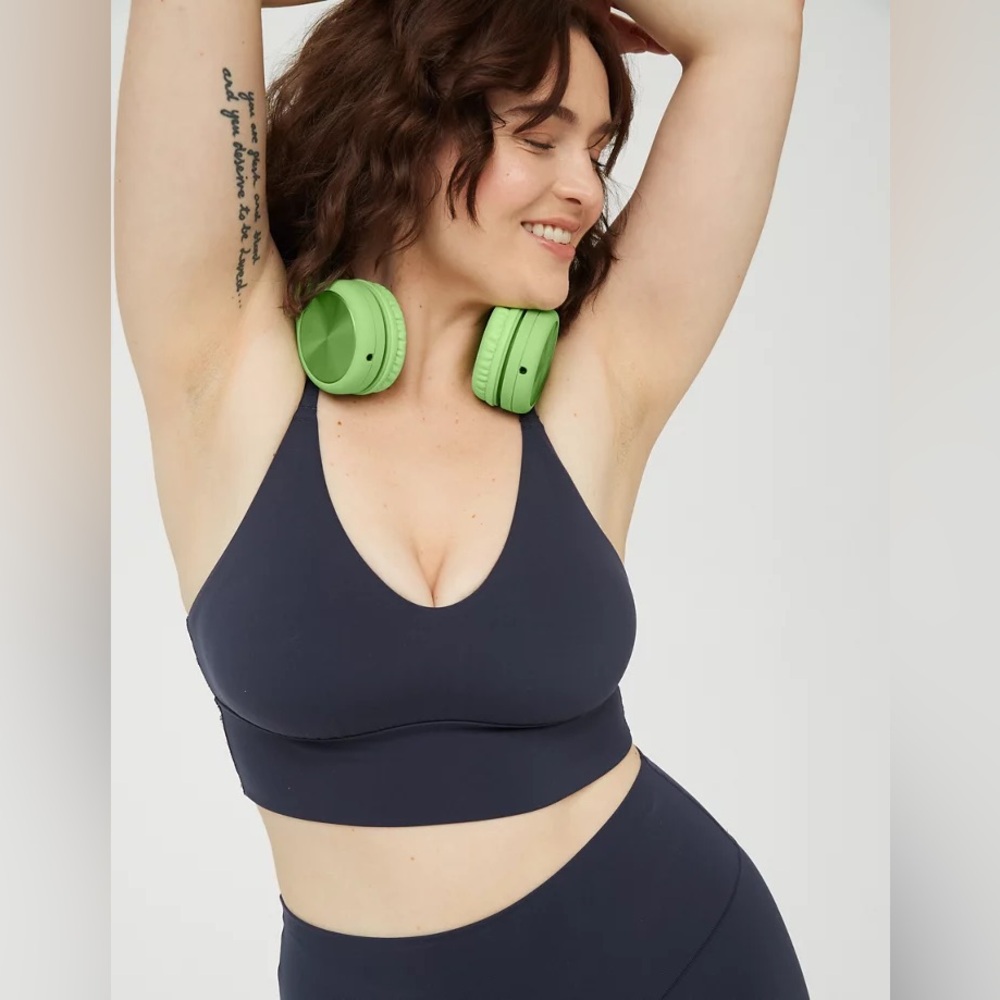 OFFLINE By Aerie Real Me Strappy Back Sports Bra Cream/Tan
